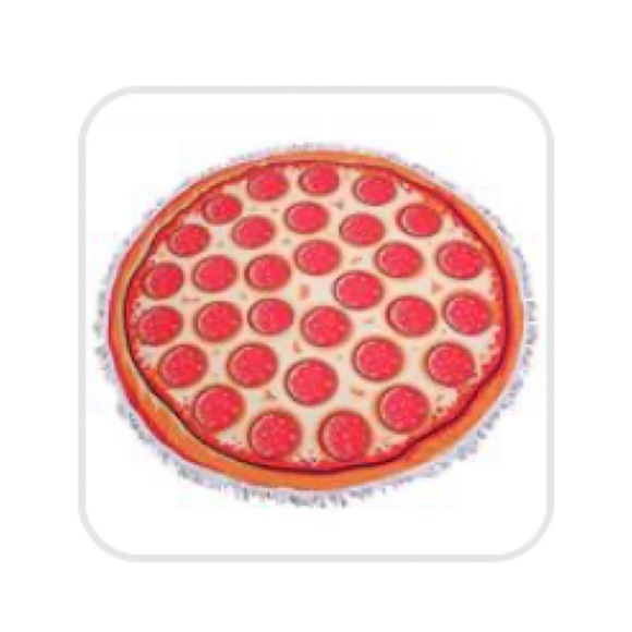 ๐๐ Pizza Roundie Terry Towel Blanket PEPPERONI - Picture 2 of 3